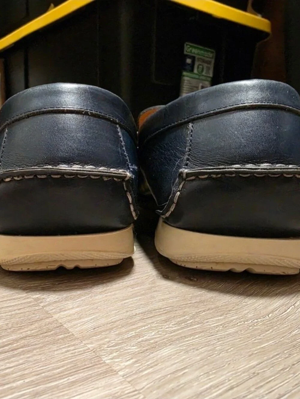 EUC Men's Salvatore Ferragamo Lorien Saxony Blue Leather Boat Shoes Size 10.5 2E